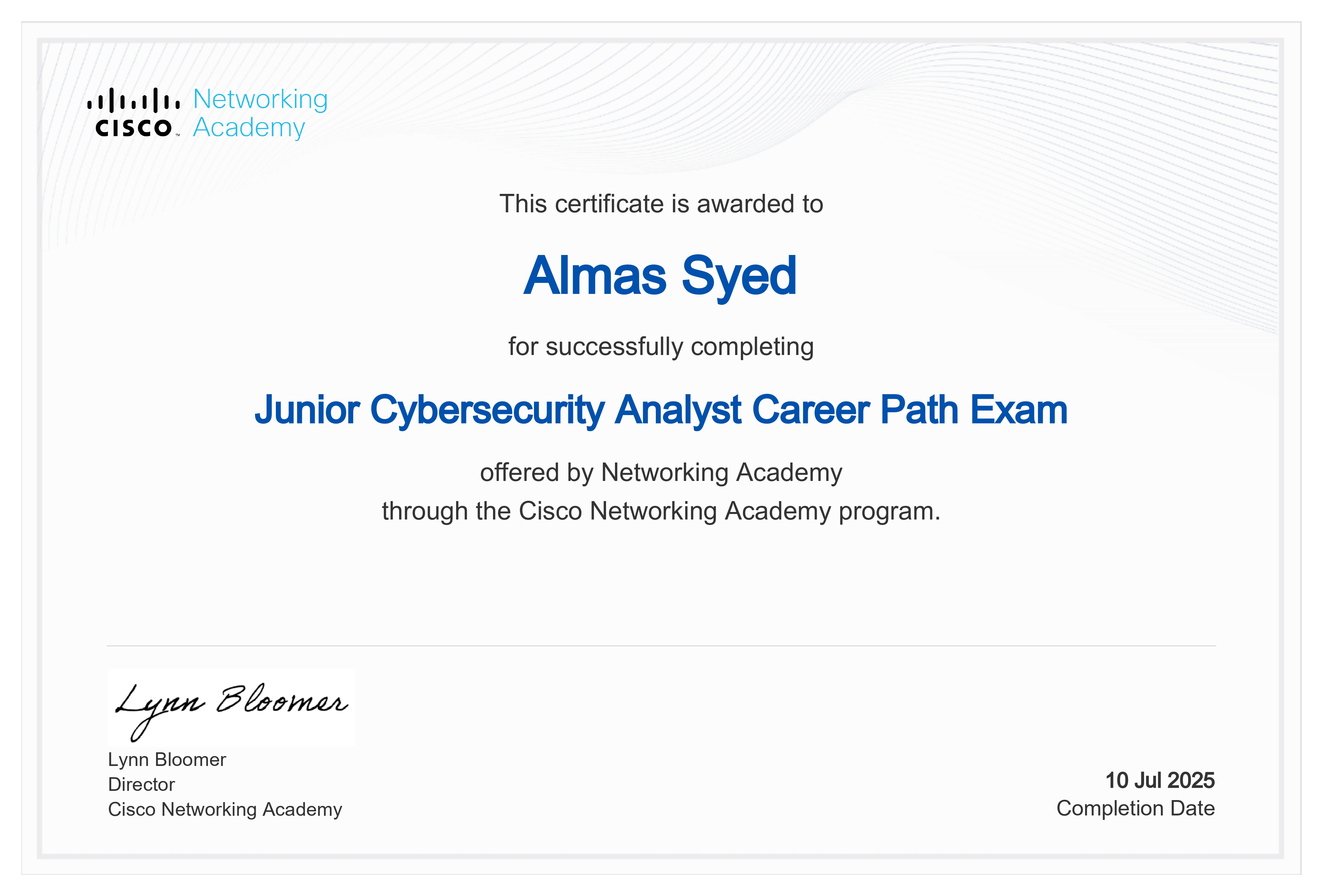 Cybersecurity Certificate