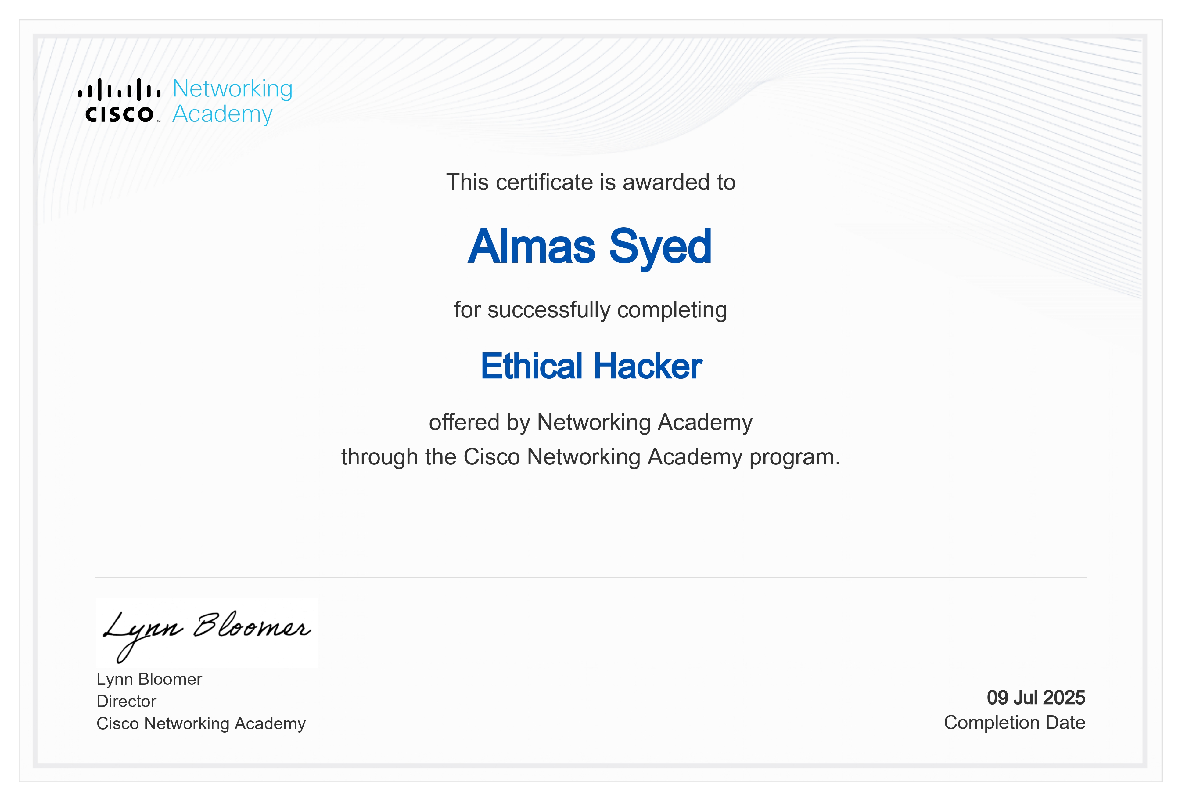 Ethical Hacker Certificate